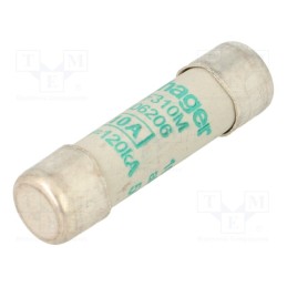 1 pcs x HAGER - LF310M - Fuse: fuse, aM,time-lag, 10A, 500VAC, cylindrical,industrial