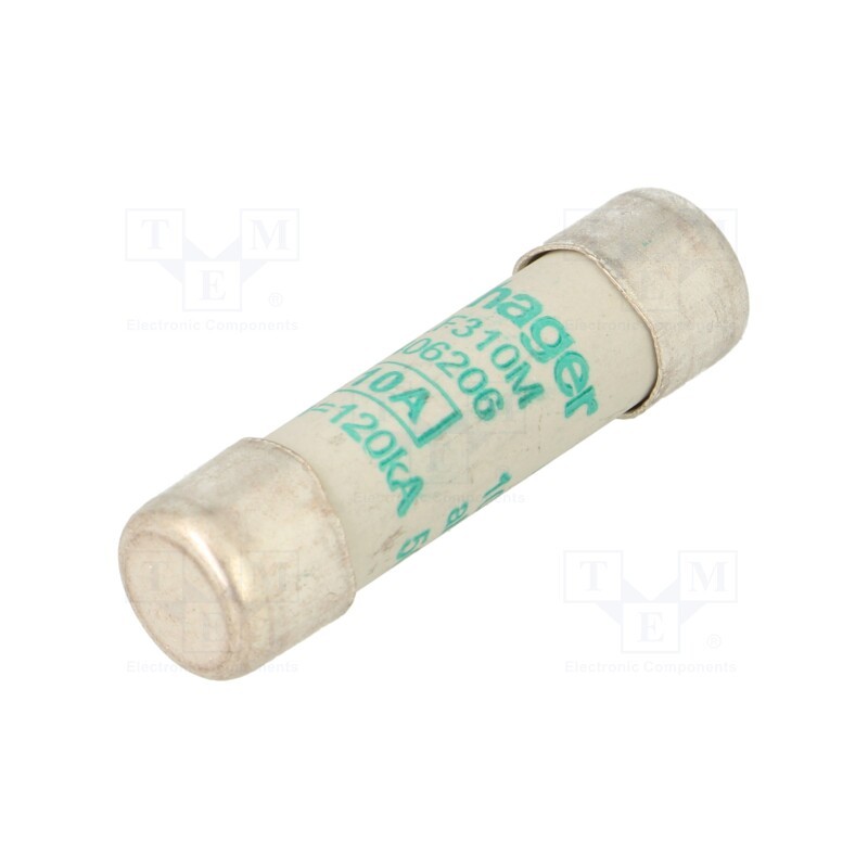 1 pcs x HAGER - LF310M - Fuse: fuse, aM,time-lag, 10A, 500VAC, cylindrical,industrial