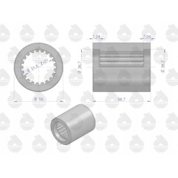 Sleeve coupling the shaft of the mf3 hydraulic pump