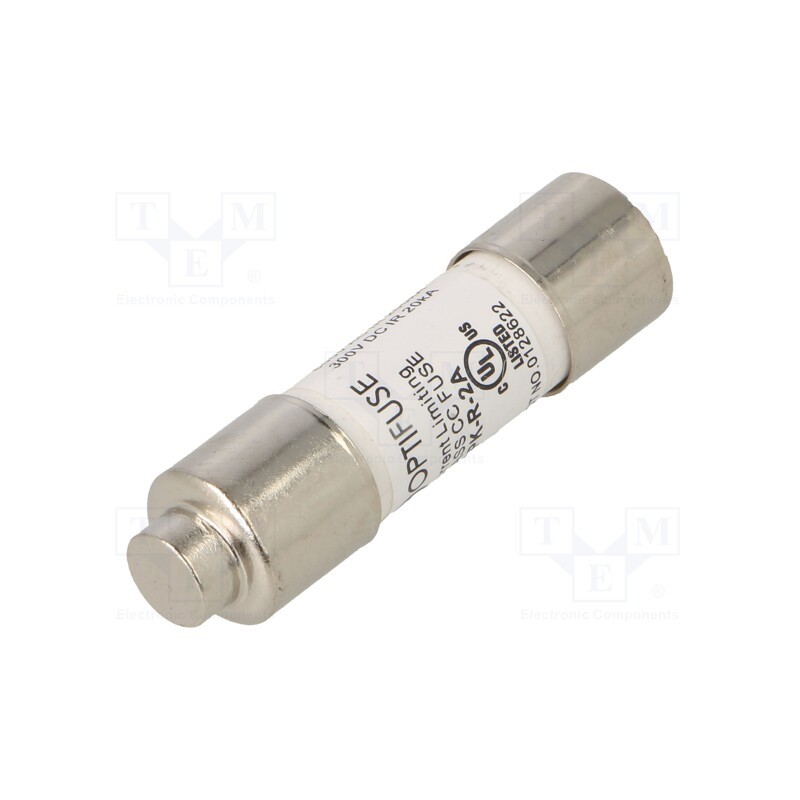 1 pcs x OPTIFUSE - FPK-R-2A - Fuse: fuse, quick blow, 2A, 600VAC, 600VDC, cylindrical,industrial