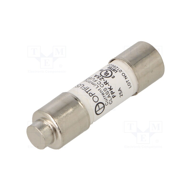 1 pcs x OPTIFUSE - FPK-R-25A - Fuse: fuse, quick blow, 25A, 600VAC, 600VDC, 10.4x38.1mm