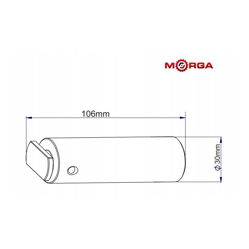 Lower hitch support pin c 385 morga
