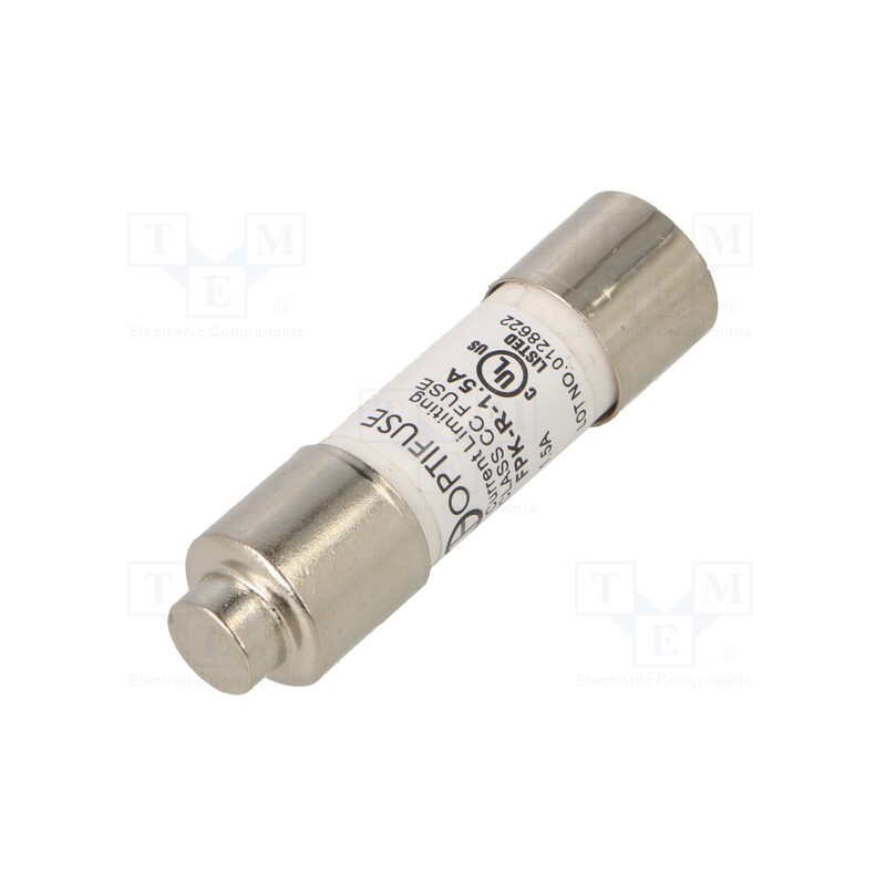 1 pcs x OPTIFUSE - FPK-R-1.5A - Fuse: fuse, quick blow, 1.5A, 600VAC, 600VDC, 10.4x38.1mm