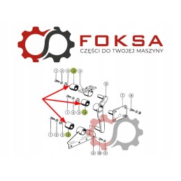 Claas Dominator Mega 687355 metal-rubber bushing