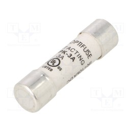 1 pcs x OPTIFUSE - FPK-3A - Fuse: fuse, quick blow, 3A, 600VAC, 600VDC, cylindrical,industrial