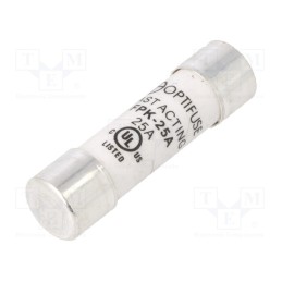 1 pcs x OPTIFUSE - FPK-25A - Fuse: fuse, quick blow, 25A, 600VAC, 600VDC, 10.3x38mm