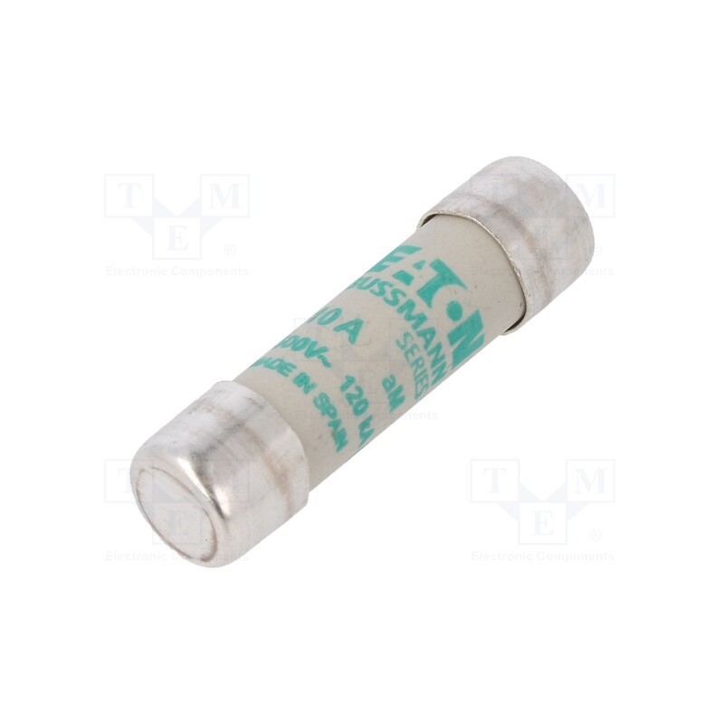 1 pcs x BUSSMANN - C10M10 - Fuse: fuse, aM, 10A, 500VAC, ceramic,cylindrical,industrial