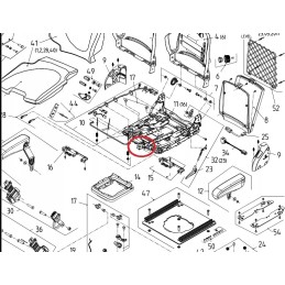 Metal handle for adjusting the operator's weight MSG65