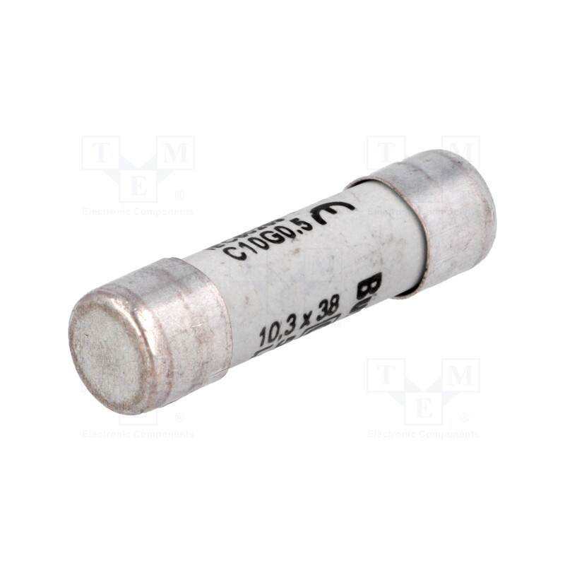 1 pcs x BUSSMANN - C10G0-5 - Fuse: fuse, 500mA, 500VAC, ceramic,cylindrical,industrial