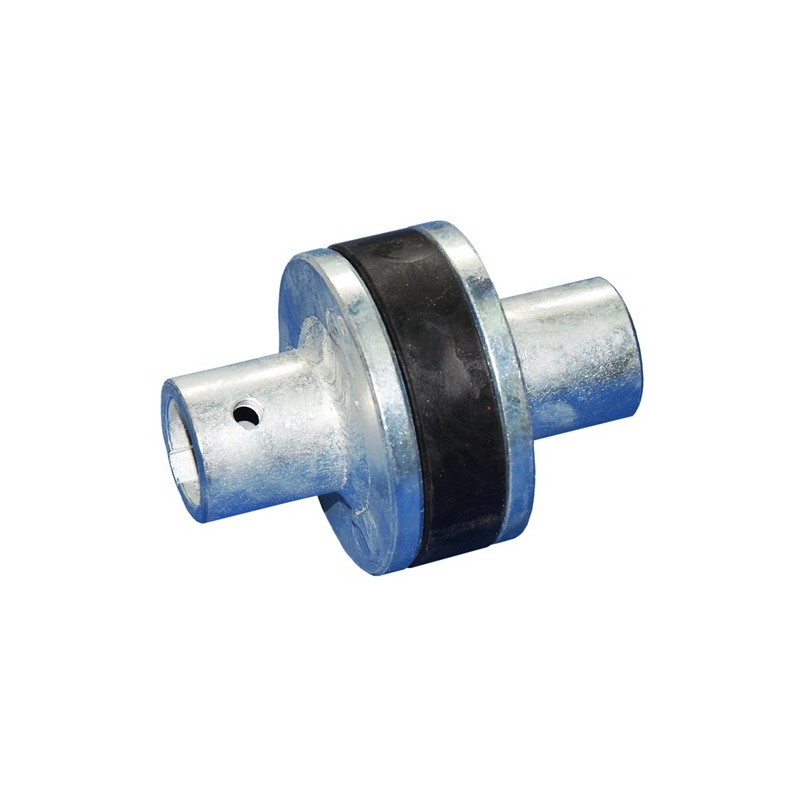 Metal and rubber clutch for the spreader