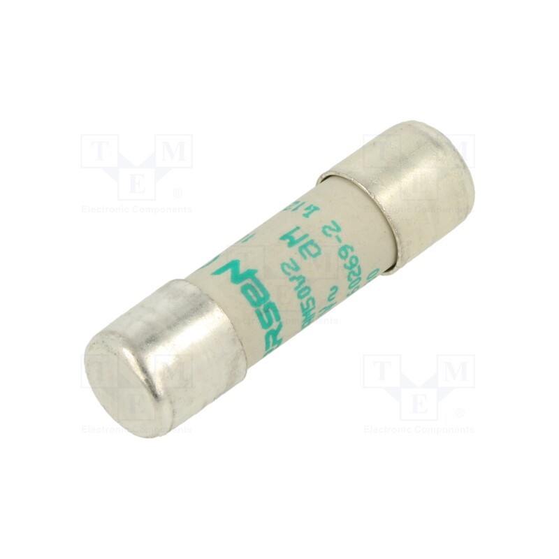 1 pcs x MERSEN - FR10AM50V2 - Fuse: fuse, aM,time-lag, 2A, 500VAC, 10x38mm