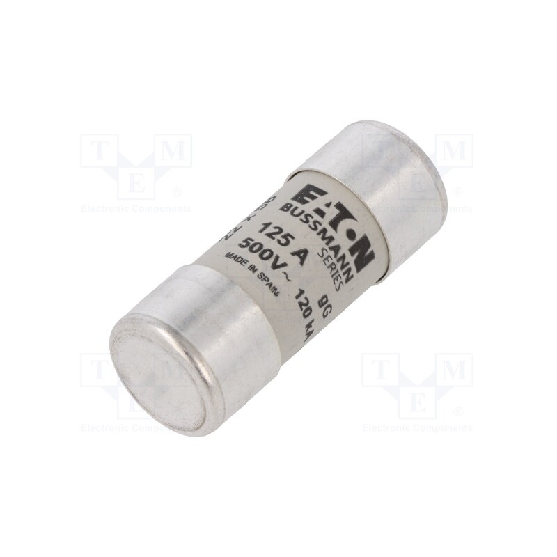1 pcs x BUSSMANN - C22G125 - Fuse: fuse, gG, 125A, 400VAC, ceramic,cylindrical,industrial