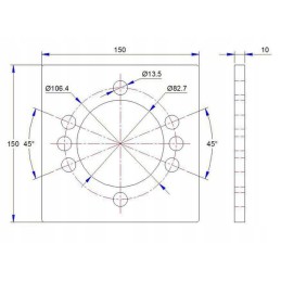 Flange engine mount smp smr sms