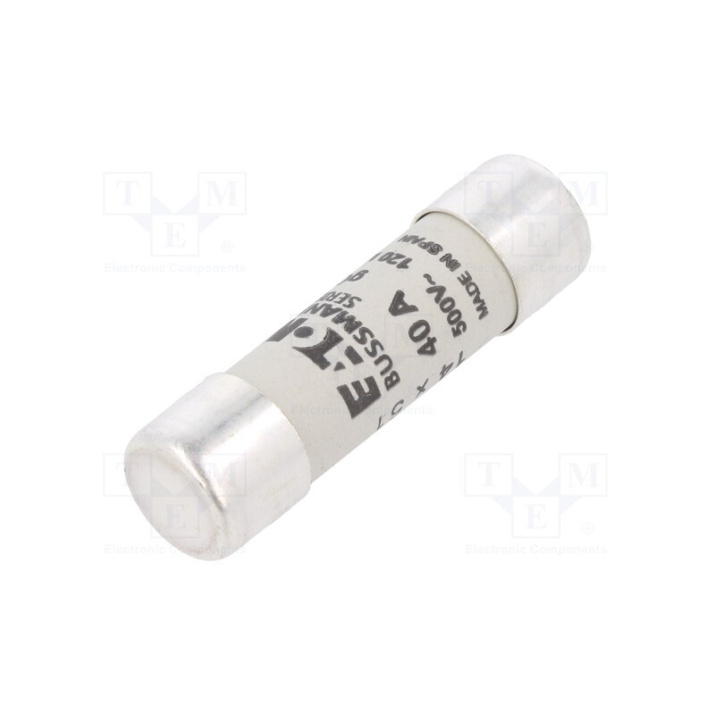 1 pcs x BUSSMANN - C14G40 - Fuse: fuse, gG, 40A, 500VAC, ceramic,cylindrical,industrial