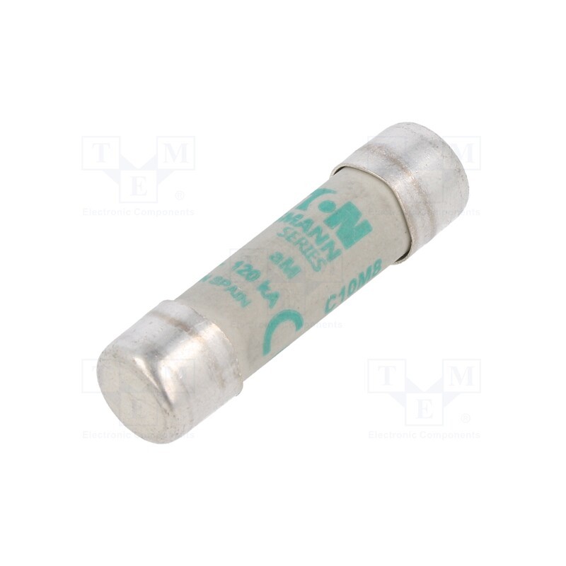 1 pcs x BUSSMANN - C10M8 - Fuse: fuse, aM, 8A, 500VAC, ceramic,cylindrical,industrial
