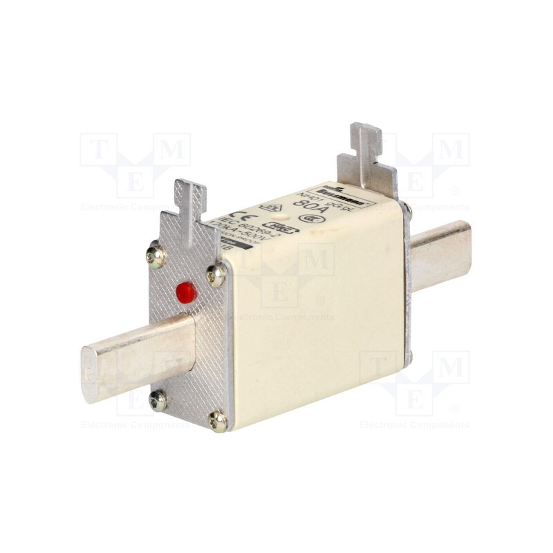1 pcs x BUSSMANN - 80NHG01B - Fuse: fuse, 80A, 500VAC, 250VDC, ceramic,industrial, NH01
