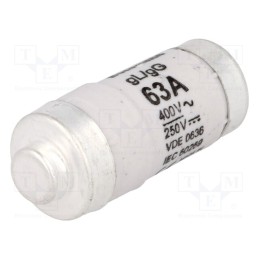 1 pcs x BUSSMANN - 63NZ02 - Fuse: fuse, 63A, 400VAC, 250VDC, ceramic,industrial, D02