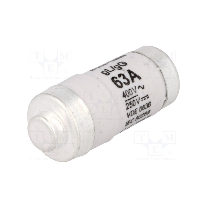 1 pcs x BUSSMANN - 63NZ02 - Fuse: fuse, 63A, 400VAC, 250VDC, ceramic,industrial, D02