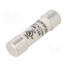 1 pcs x OPTIFUSE - FPK-15A - Fuse: fuse, quick blow, 15A, 600VAC, 600VDC, 10.3x38mm