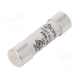 1 pcs x OPTIFUSE - FPK-10A - Fuse: fuse, quick blow, 10A, 600VAC, 600VDC, 10.3x38mm