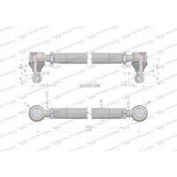 Steering rod 1370mm 5135076 Warynski