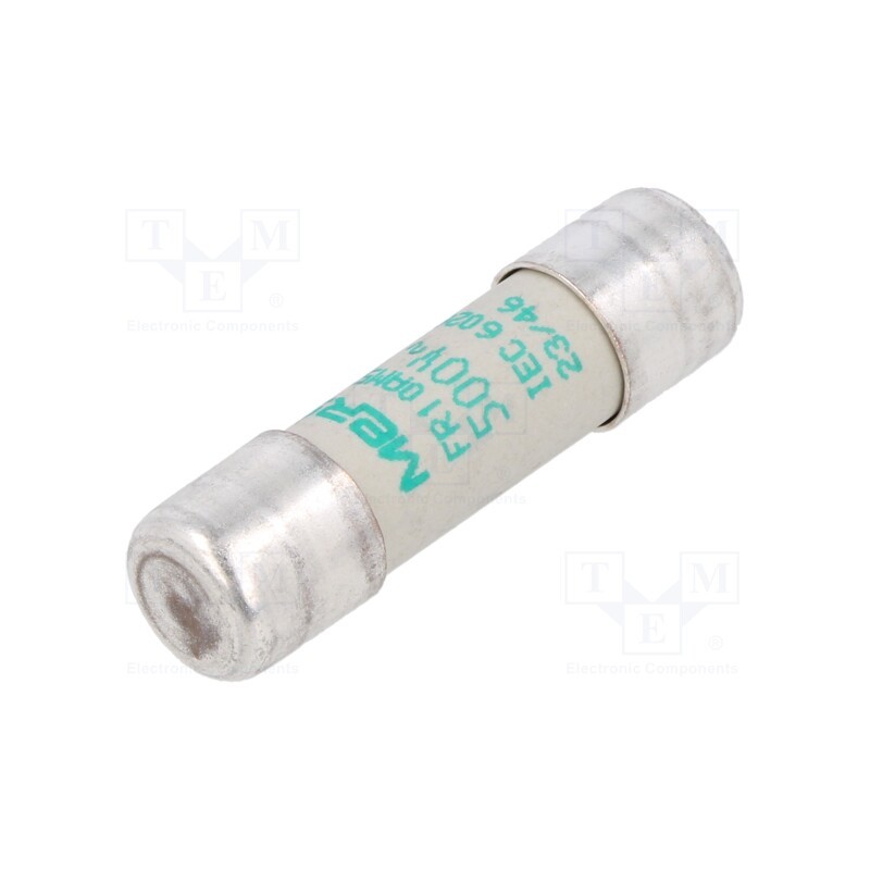 1 pcs x MERSEN - FR10AM50V1 - Fuse: fuse, aM,time-lag, 1A, 500VAC, 10x38mm