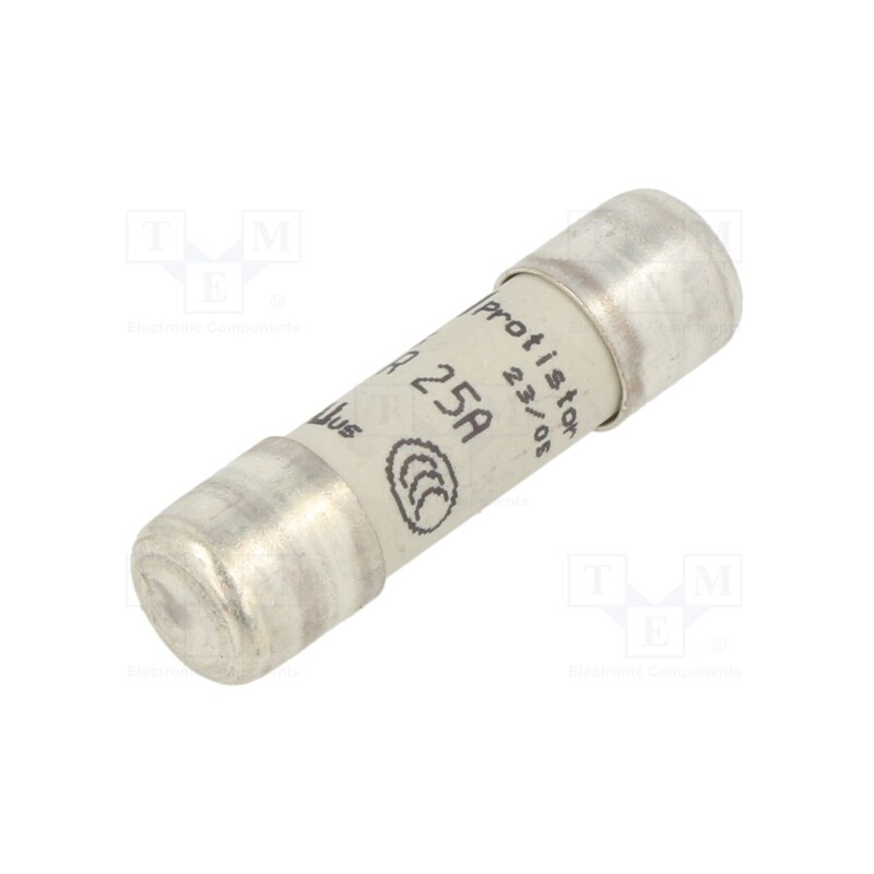 1 pcs x MERSEN - FR10GR69V25 - Fuse: fuse, gR,ultra rapid, 25A, 690VAC, 10x38mm