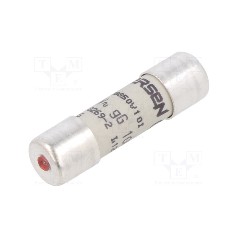 1 pcs x MERSEN - FR10GG50V10I - Fuse: fuse, gG,time-lag, 10A, 500VAC, 250VDC, 10x38mm