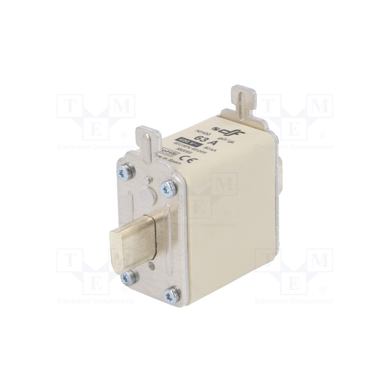 1 pcs x DF ELECTRIC - 382055 - Fuse: fuse, gG, 63A, 690VAC, ceramic,industrial, NH00