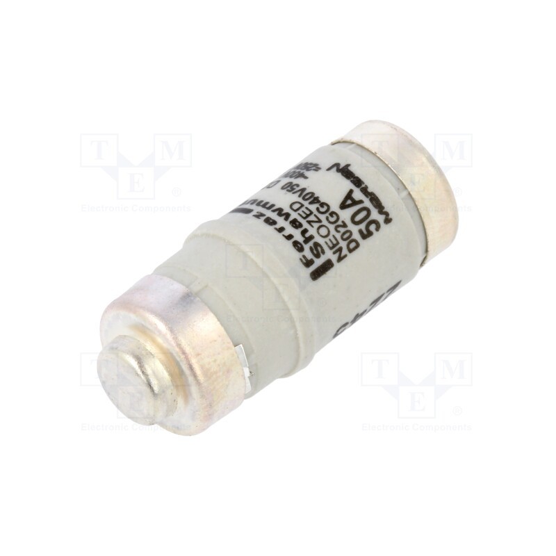 1 pcs x MERSEN - D02GG40V50 - Fuse: fuse, gG, 50A, 400VAC, 250VDC, industrial, D02