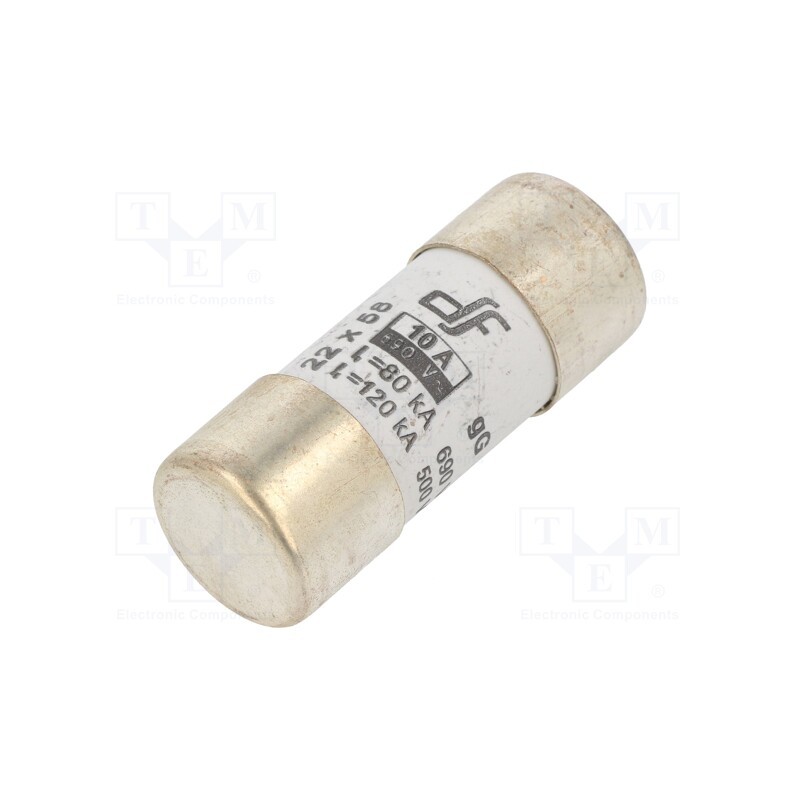1 pcs x DF ELECTRIC - 422110 - Fuse: fuse, gG, 10A, 690VAC, 440VDC, 22x58mm