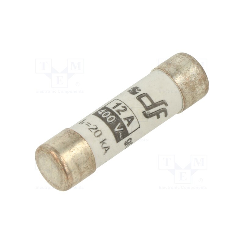 1 pcs x DF ELECTRIC - 420612 - Fuse: fuse, gG, 12A, 400VAC, ceramic,cylindrical,industrial
