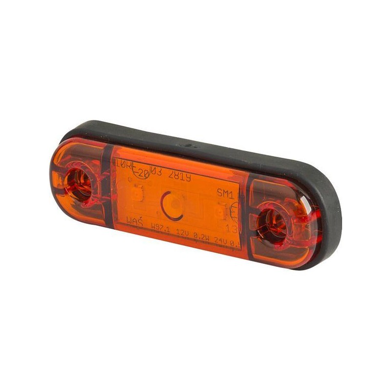 Yellow LED oval marker lamp