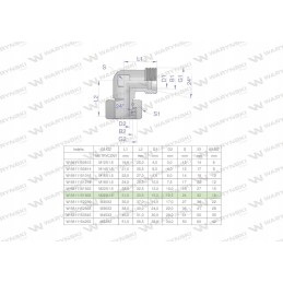 Metric hydraulic elbow AB M26x1 5 Warynski