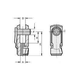 Ca98130 fork and stem m8 x 48