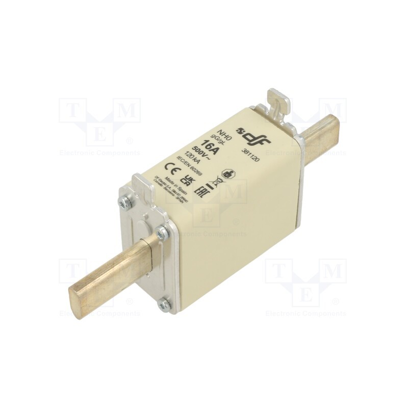 1 pcs x DF ELECTRIC - 381115 - Fuse: fuse, gG, 10A, 500VAC, 250VDC, ceramic, NH0