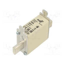 1 pcs x DF ELECTRIC - 381015 - Fuse: fuse, gG, 10A, 500VAC, 250VDC, ceramic, NH000