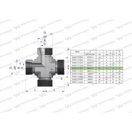 Hydraulic cross-connector bbbb m22x1 5 15l Warynski