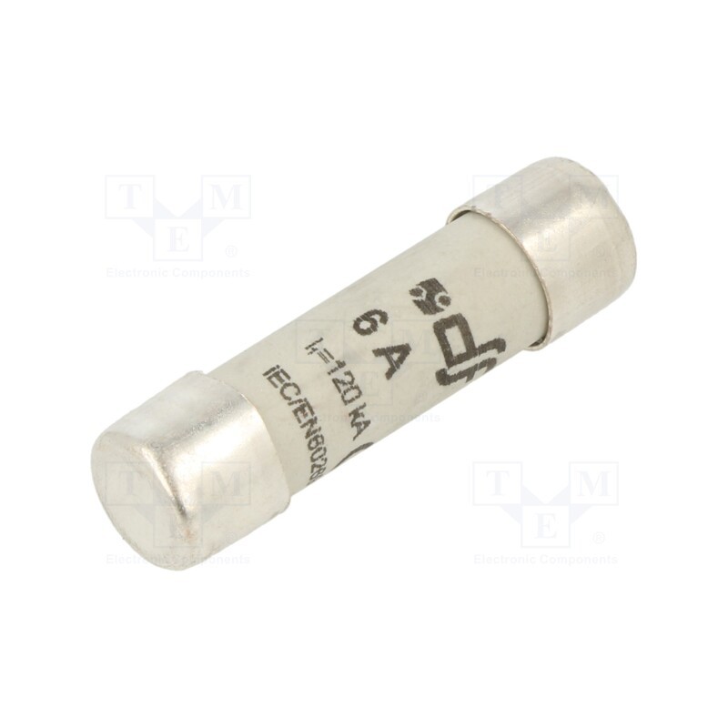 1 pcs x DF ELECTRIC - 420106 - Fuse: fuse, gG, 6A, 500VAC, 250VDC, ceramic,cylindrical,industrial