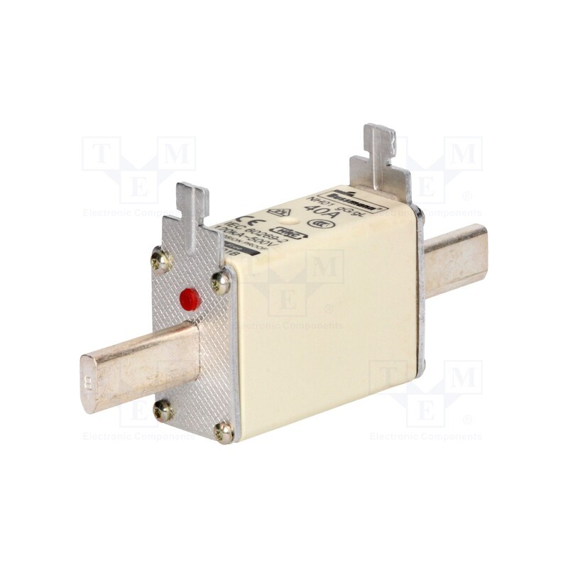 1 pcs x BUSSMANN - 40NHG01B - Fuse: fuse, 40A, 500VAC, 250VDC, ceramic,industrial, NH01
