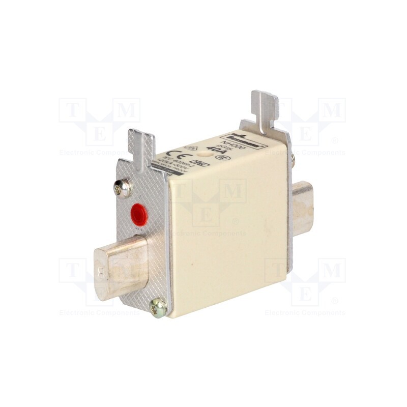1 pcs x BUSSMANN - 40NHG000B - Fuse: fuse, 40A, 500VAC, 250VDC, ceramic,industrial, NH000