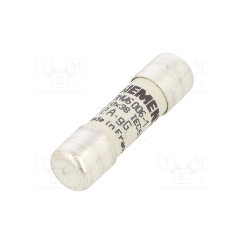 1 pcs x SIEMENS - 3NW6006-1 - Fuse: fuse, gG, 12A, 500VAC, industrial, 10x38mm, SENTRON