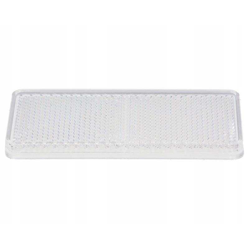 Reflector, white, rectangular, glued, 96x42mm