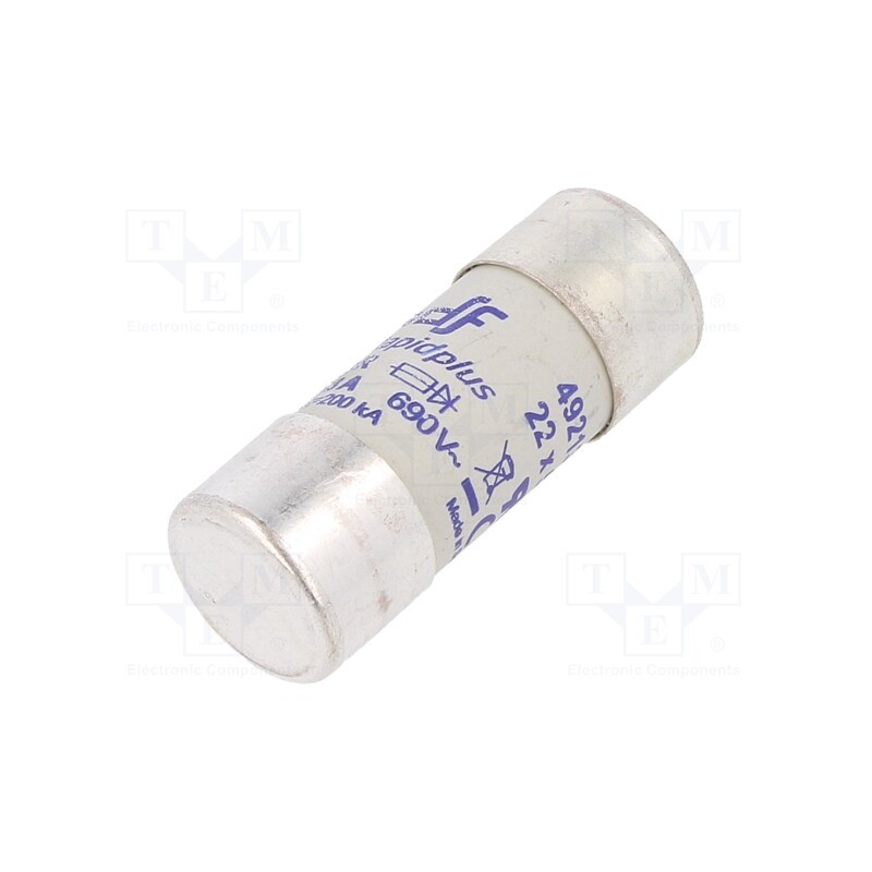 1 pcs x DF ELECTRIC - 492138 - Fuse: fuse, gR, 63A, 690VAC, 445VDC, 22x58mm