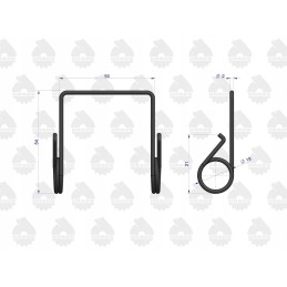 Clutch lever spring c 330 c 360 or ursus