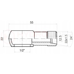 Connection m22x1 5 mesh 1 2 h 22 hydrolider