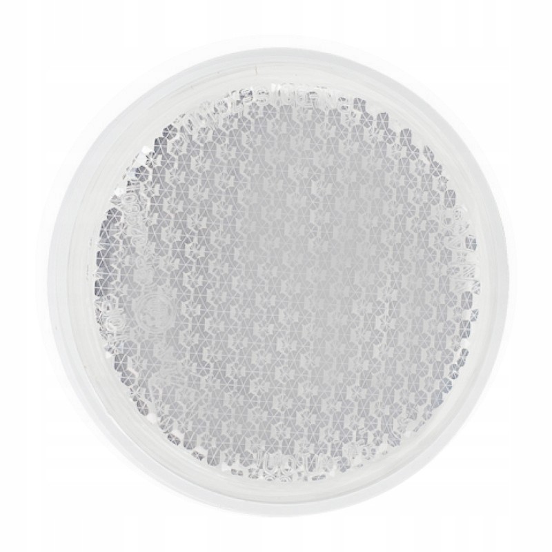 White round reflector, diameter 75mm, with M6 screw