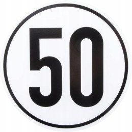 Warning board 50 km h bl50
