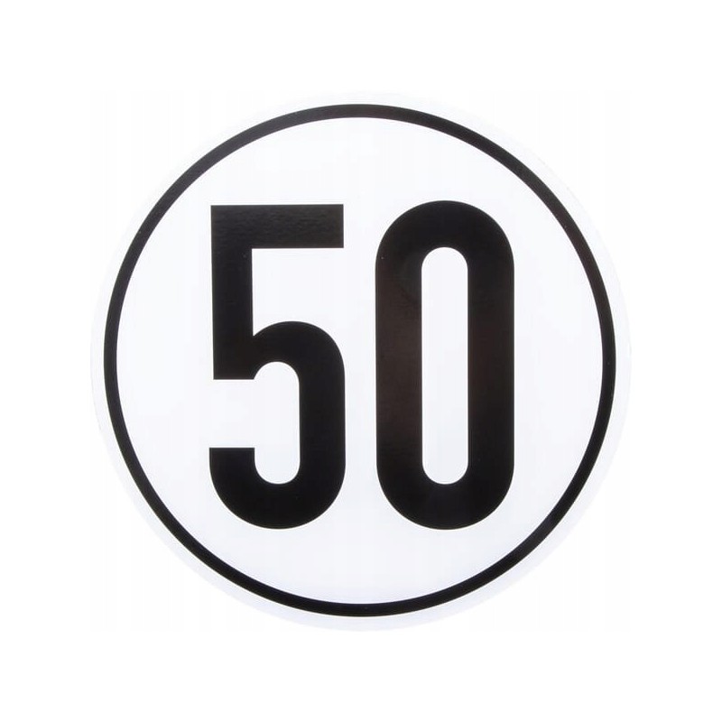 Warning board 50 km h bl50