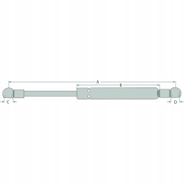 Gas actuator for front and rear door window jd 4066r